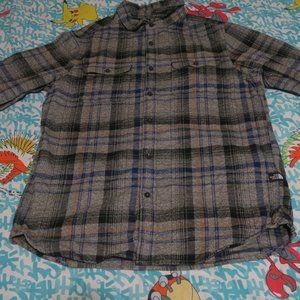 The North Face Arroyo Long Sleeve Button Flannel Shirt Barrow Plaid Men's Large